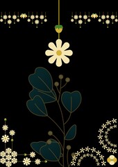 background with golden ornament