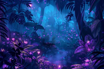 Obraz premium Dreamy Jungle Scene