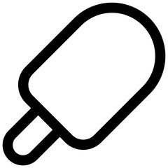 Popsicle. Editable stroke vector icon.