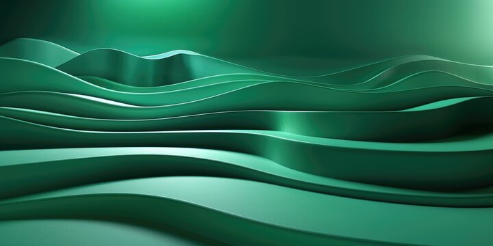 Emerald waves in a sea of silky folds