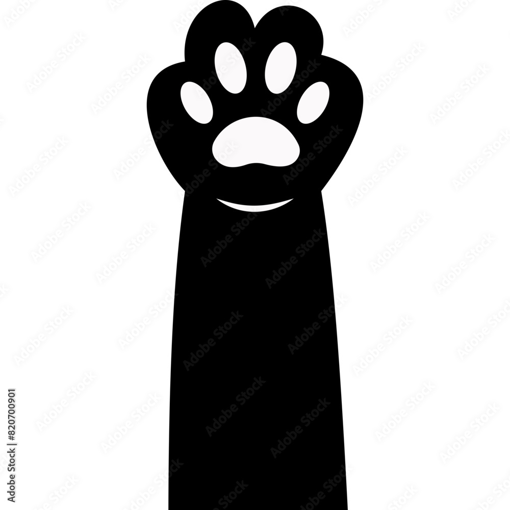 Sticker cat paw