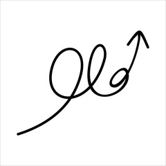 Modern Scrible Abstract Line Vector Element