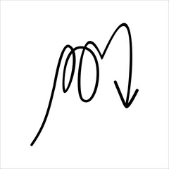 Modern Scrible Abstract Line Vector Element