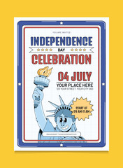 Retro American Independence Day Poster Design