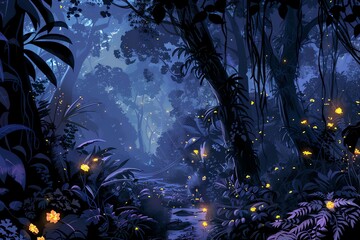 Dreamy Jungle Scene © DudeDesignStudio