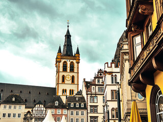 Fototapeta premium Street view of old village Trier in Germany