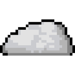 Obraz premium Pixel art cartoon boulder icon 4