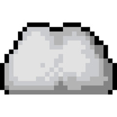 Pixel art cartoon boulder icon 5