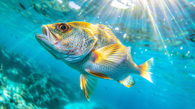 Croaker fish underwater