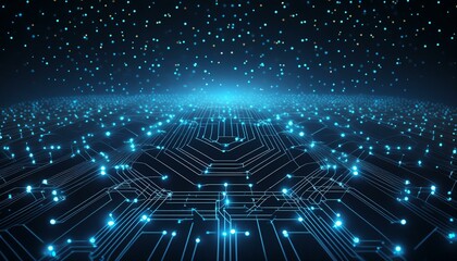 Abstract digital technology representation for networks, communication and cyber applications