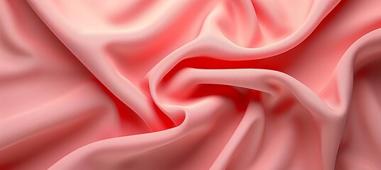 Obraz premium Soft pink background with flowing fabric design centered for an elegant and stylish visual appeal