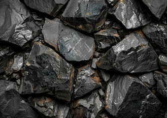 Black rock stone abstract background.