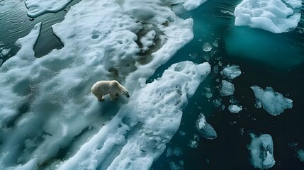 Polar Bear's Desperate Struggle: A Visual Cry of Climate Change