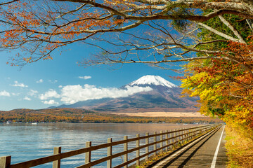 Fuji , Japan. Yamanaka Lake view