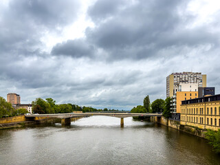 Fototapeta premium Street view of Thionville in France