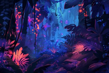 Fototapeta premium Jungle Dreamscape Background