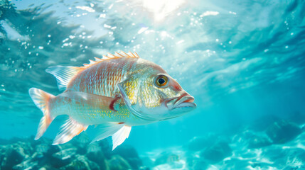 Fototapeta premium Snapper fish underwater