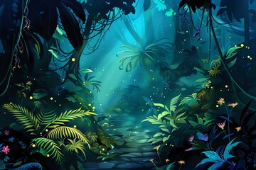 Fototapeta premium Jungle Dreamscape Background