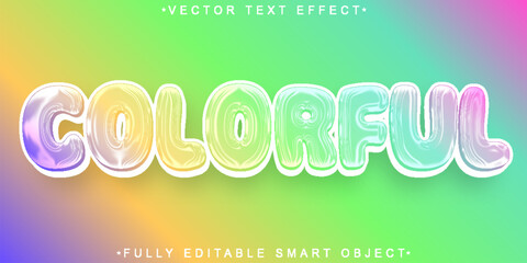 Sweet Dessert Soft Colorful Jelly Vector Fully Editable Smart Object Text Effect