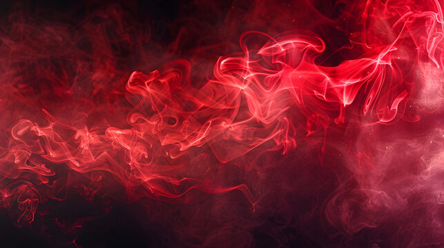 Red smoke on a black background