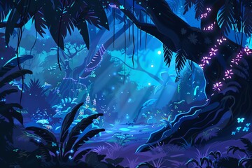 Fototapeta premium Jungle Dreamscape Background