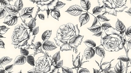 Vintage Perfume Packaging: Intricate Black Ink Rose Pattern by Charles F Gilbert