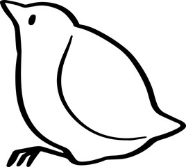 cute cartoon bird drawing.