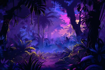Fototapeta premium Jungle Dreamscape Background