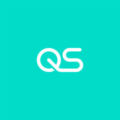  QS monogram logo linear style.