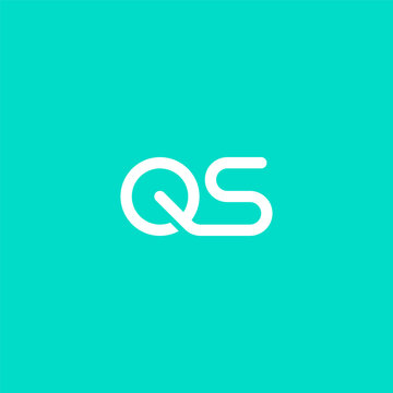  QS monogram logo linear style.
