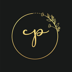 CP Luxury Letter logo design for your business