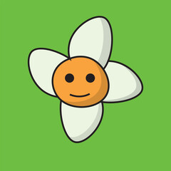 flower vector cute, four petal