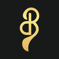 Obraz premium DB letter Luxury Logo design for your brand