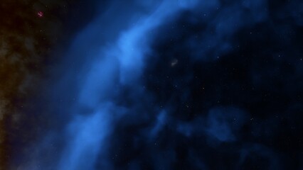 Fototapeta premium Space background. Nice clean colorful nebula with star field. 3D rendering 