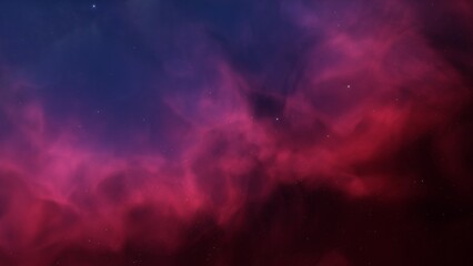 Space background. Nice clean colorful nebula with star field. 3D rendering
