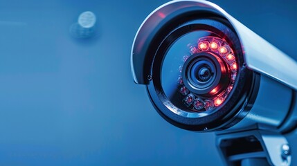 Security camera targeting a detected intrusion