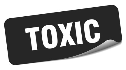 toxic sticker. toxic label