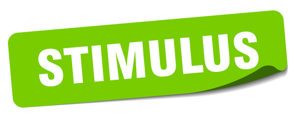 stimulus sticker. stimulus label