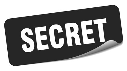 secret sticker. secret label