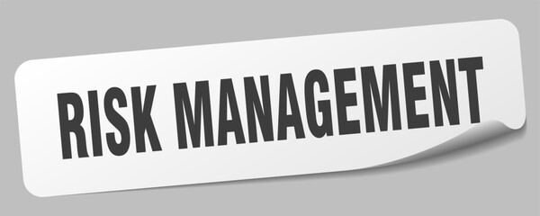 risk management sticker. risk management label