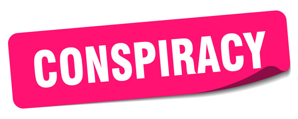 conspiracy sticker. conspiracy label