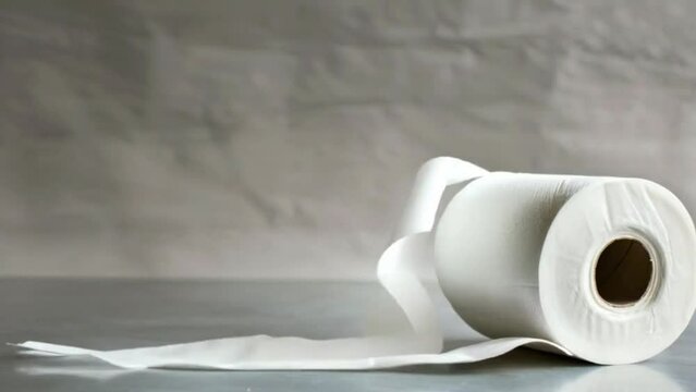 Unwinding Toilet Paper Roll, Capturing the Simple Action of Everyday Life