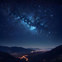 starry night sky =AI generated illustration