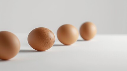 chicken eggs on a white background