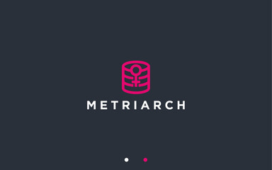 male database logo design vector silhouette illustration