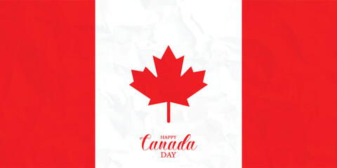 Canada Day, Canada Day Banner, Happy Canada Day, maple. leave, for 1st of July, Canada, Day, Banner, Flag, Red. on Canada flag background. Social Media Poster, vector. illustration.