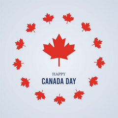 Canada Day, Canada Day Story, for 1st of July, Happy Canada Day, maple. leave, Canada, Day, Story, Flag, Red. on the Canada flag background. Social Media Poster, vector illustration.