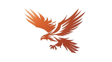  A dynamic eagle mascot emblem logo featuring the noble spirit of the skies, captured in ultra-high definition to symbolize courage and excellence against a solid white backdrop. 
