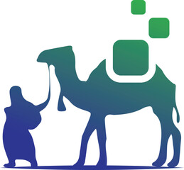 Camel tech logo design template