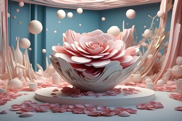pink lotus flower in a vase